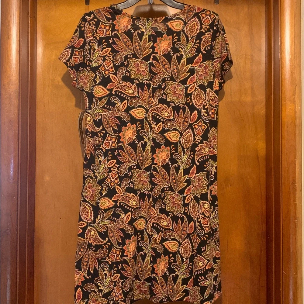 NWT Allison/Brittney Size M Black Floral Dress - Picture 6 of 6